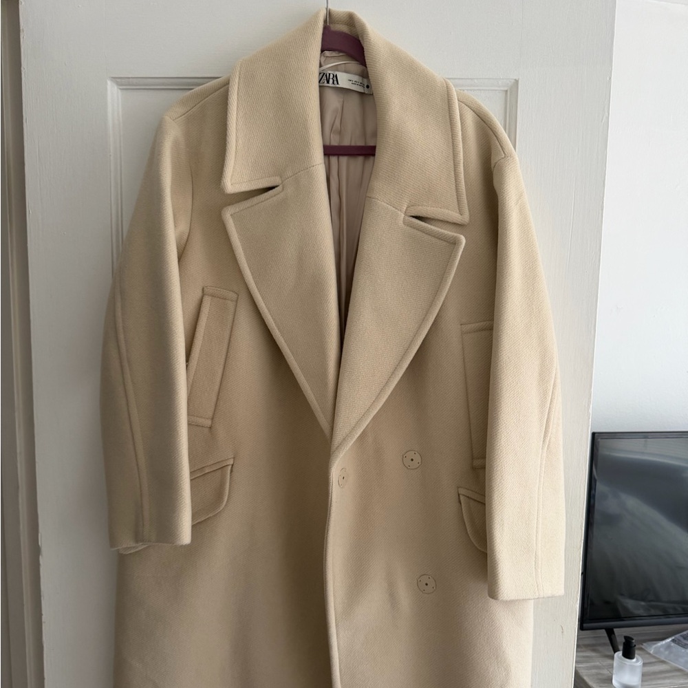 Zara Women's Cream Trench Coat
